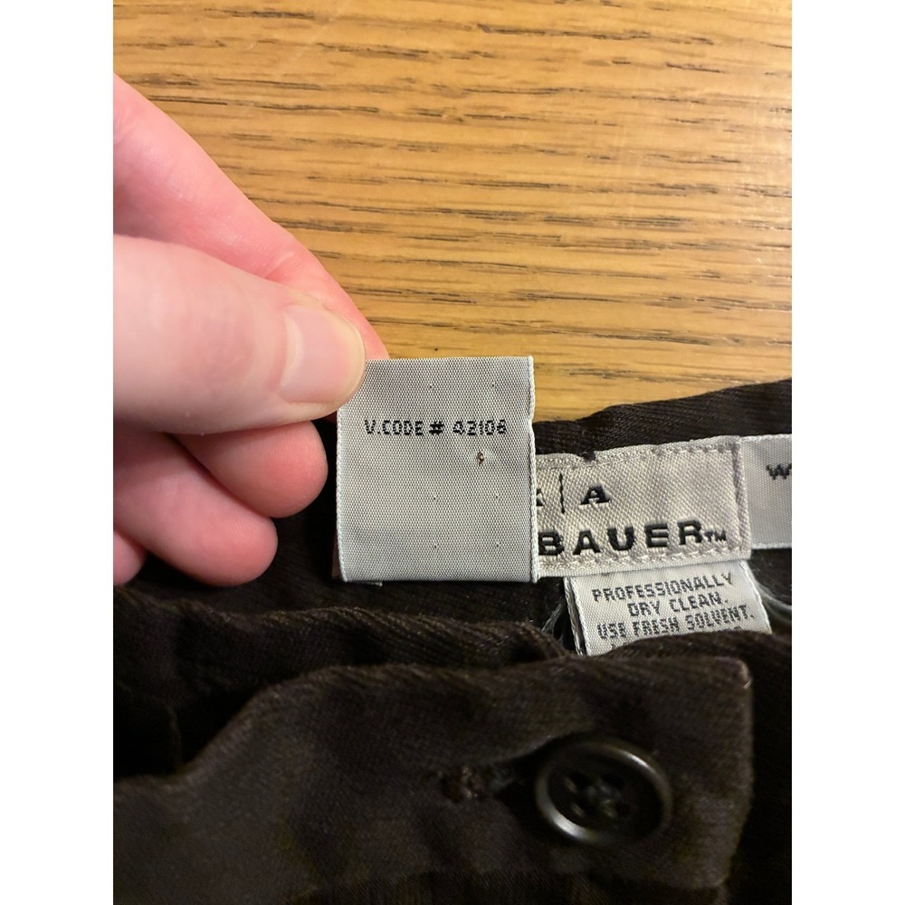 AKA Eddie Bauer Classic Trouser Dark Brown Pleated Wide Leg Pants Womens 16 - Picture 5 of 5